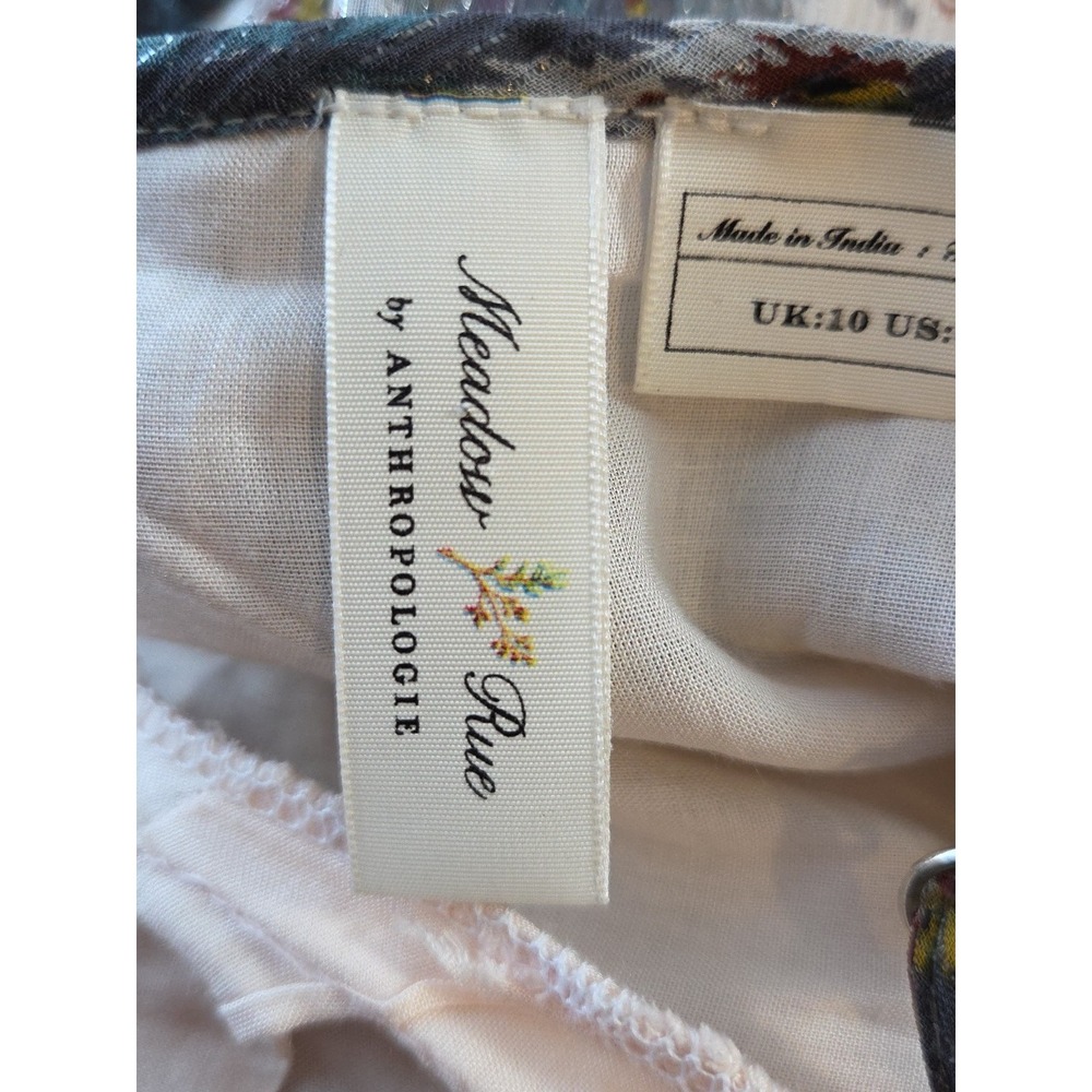 Anthropologie Josie Tiered Maxi Dress Sz 6 Meadow Rue Gypsy Boho Flowy Sparkle - Picture 11 of 14